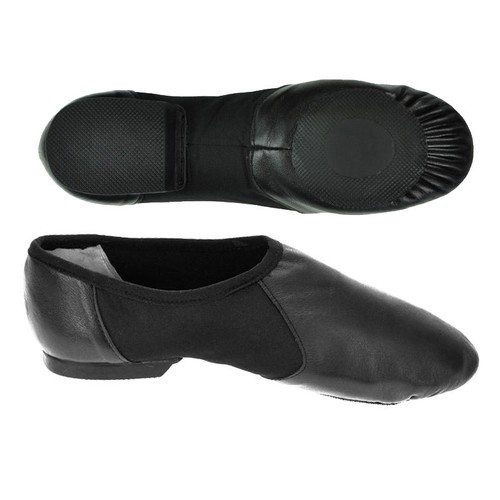 Black leather slip split - leather,